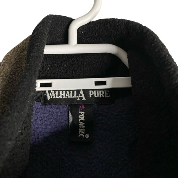 Valhalla Pure Men's Tall Brown Full Zip Fleece Sweater Jacket - Picture 5 of 8